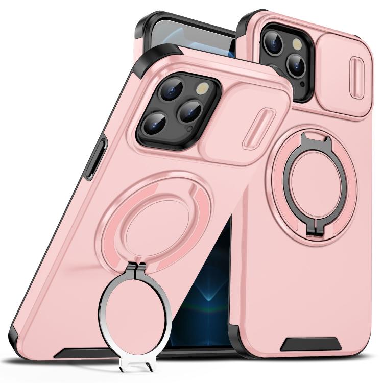 Custodia per telefono con supporto ad anello scorrevole Camshield, For iPhone 13, For iPhone 12, For iPhone 12 Pro Max