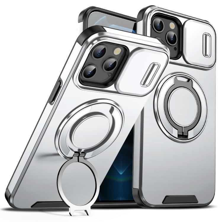 Custodia per telefono con supporto ad anello scorrevole Camshield, For iPhone 13, For iPhone 12, For iPhone 12 Pro Max