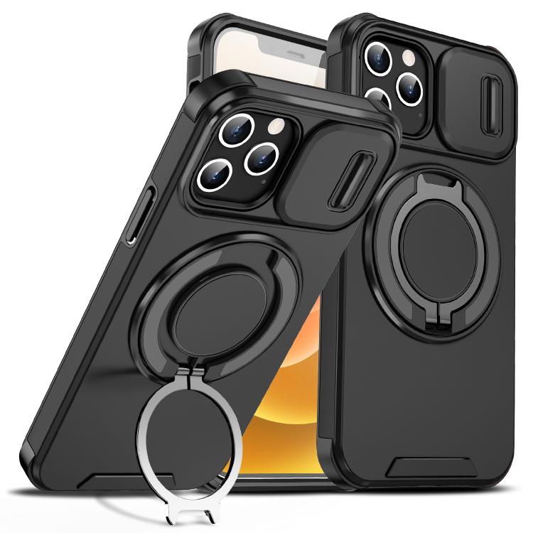 Custodia per telefono con supporto ad anello scorrevole Camshield, For iPhone 12 Pro, For iPhone 11 Pro Max, For iPhone 11