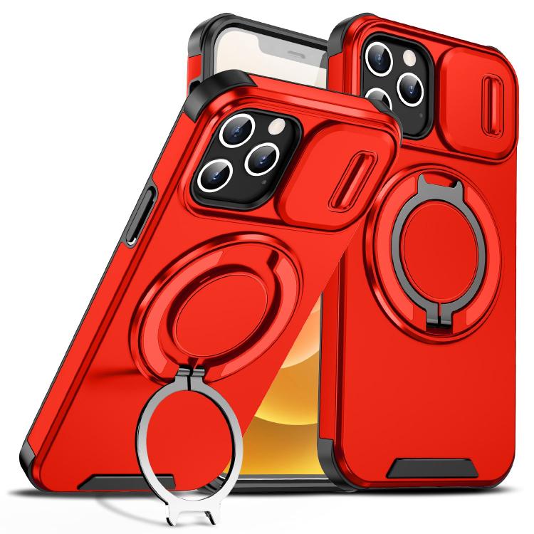 Custodia per telefono con supporto ad anello scorrevole Camshield, For iPhone 12 Pro, For iPhone 11 Pro Max, For iPhone 11