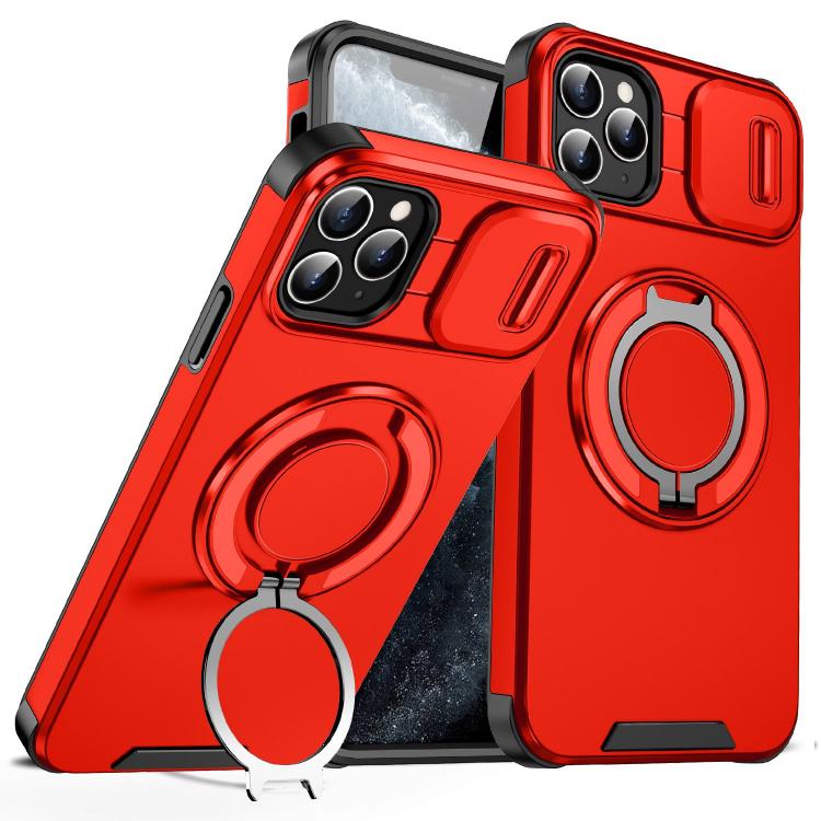 Custodia per telefono con supporto ad anello scorrevole Camshield, For iPhone 12 Pro, For iPhone 11 Pro Max, For iPhone 11