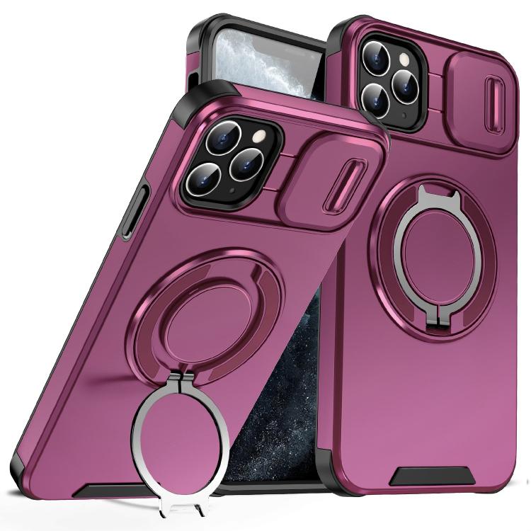 Custodia per telefono con supporto ad anello scorrevole Camshield, For iPhone 12 Pro, For iPhone 11 Pro Max, For iPhone 11