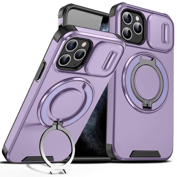 Custodia per telefono con supporto ad anello scorrevole Camshield, For iPhone 11 Pro