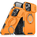 Custodia per telefono con supporto ad anello scorrevole Camshield, For iPhone 17e / 16e, For iPhone 16 Pro Max, For iPhone 16 Pro
