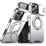 Custodia per telefono con supporto ad anello scorrevole Camshield, For iPhone 17e / 16e, For iPhone 16 Pro Max, For iPhone 16 Pro