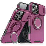 Custodia per telefono con supporto ad anello scorrevole Camshield, For iPhone 17e / 16e, For iPhone 16 Pro Max, For iPhone 16 Pro