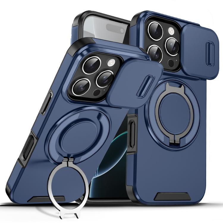 Custodia per telefono con supporto ad anello scorrevole Camshield, For iPhone 17e / 16e, For iPhone 16 Pro Max, For iPhone 16 Pro