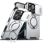 Custodia per telefono con supporto ad anello scorrevole Camshield, For iPhone 17e / 16e, For iPhone 16 Pro Max, For iPhone 16 Pro