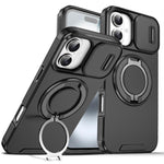 Custodia per telefono con supporto ad anello scorrevole Camshield, For iPhone 16 Plus, For iPhone 16, For iPhone 15 Pro Max