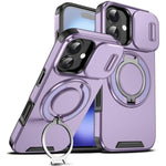 Custodia per telefono con supporto ad anello scorrevole Camshield, For iPhone 16 Plus, For iPhone 16, For iPhone 15 Pro Max