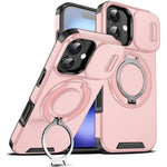 Custodia per telefono con supporto ad anello scorrevole Camshield, For iPhone 16 Plus, For iPhone 16, For iPhone 15 Pro Max