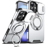 Custodia per telefono con supporto ad anello scorrevole Camshield, For iPhone 16 Plus, For iPhone 16, For iPhone 15 Pro Max