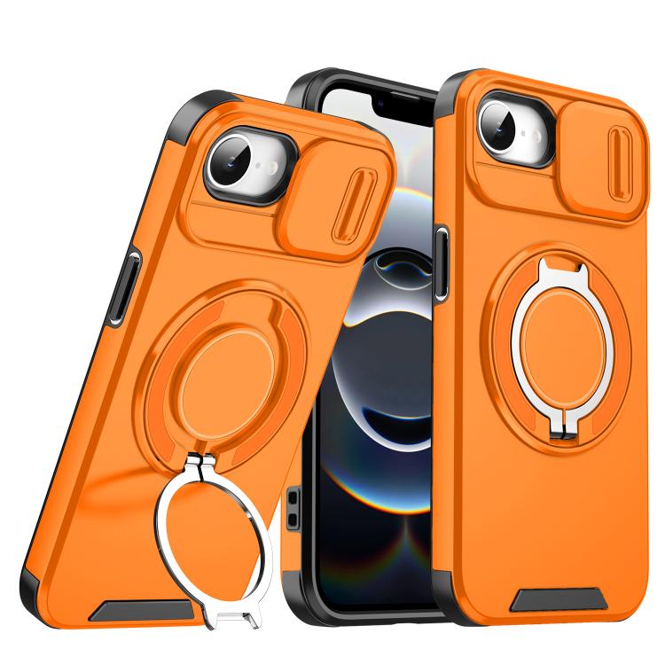 Custodia per telefono con supporto ad anello scorrevole Camshield, For iPhone 17e / 16e, For iPhone 16 Pro Max, For iPhone 16 Pro