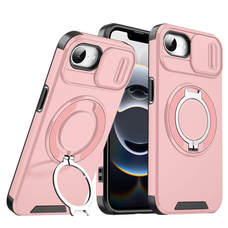 Custodia per telefono con supporto ad anello scorrevole Camshield, For iPhone 17e / 16e, For iPhone 16 Pro Max, For iPhone 16 Pro