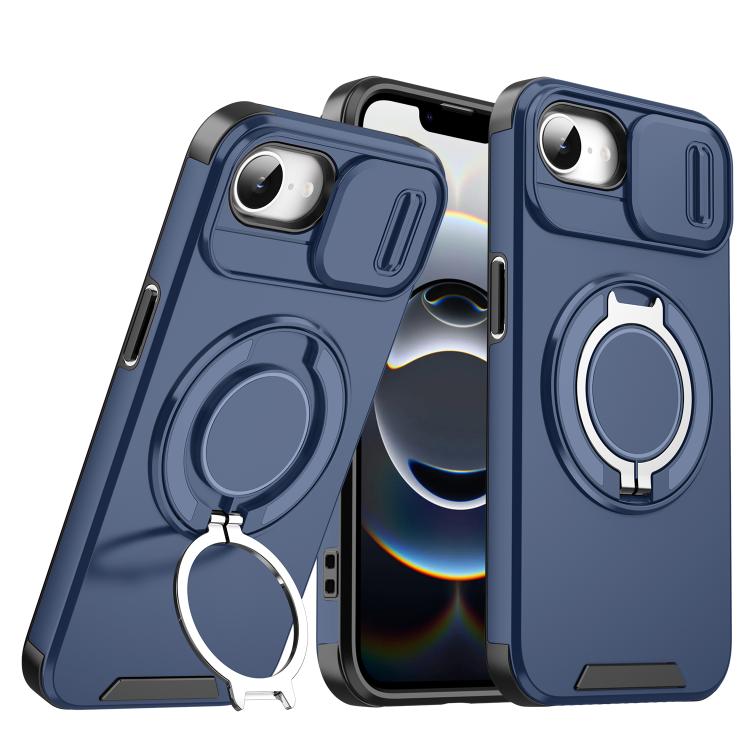 Custodia per telefono con supporto ad anello scorrevole Camshield, For iPhone 17e / 16e, For iPhone 16 Pro Max, For iPhone 16 Pro