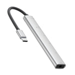 Adattatore HUB USB-C 5 in 1 con porte USB 2.0 e jack audio