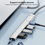Adattatore HUB USB-C 5 in 1 con porte USB 2.0 e jack audio