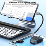 Adattatore HUB USB-C 5 in 1 con porte USB 2.0 e jack audio