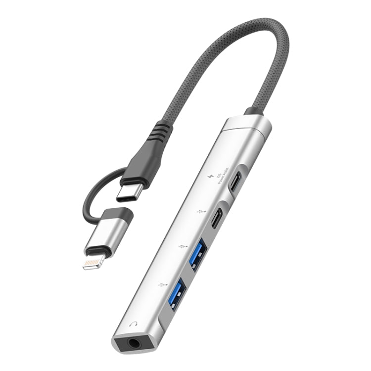 Adattatore HUB multifunzione 5 in 2 USB-C e USB-A