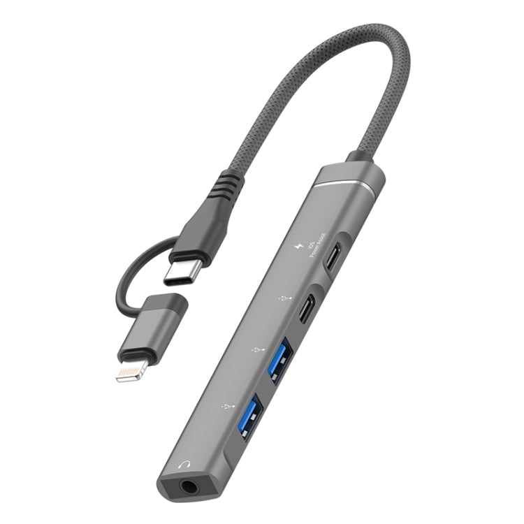 Adattatore HUB multifunzione 5 in 2 USB-C e USB-A