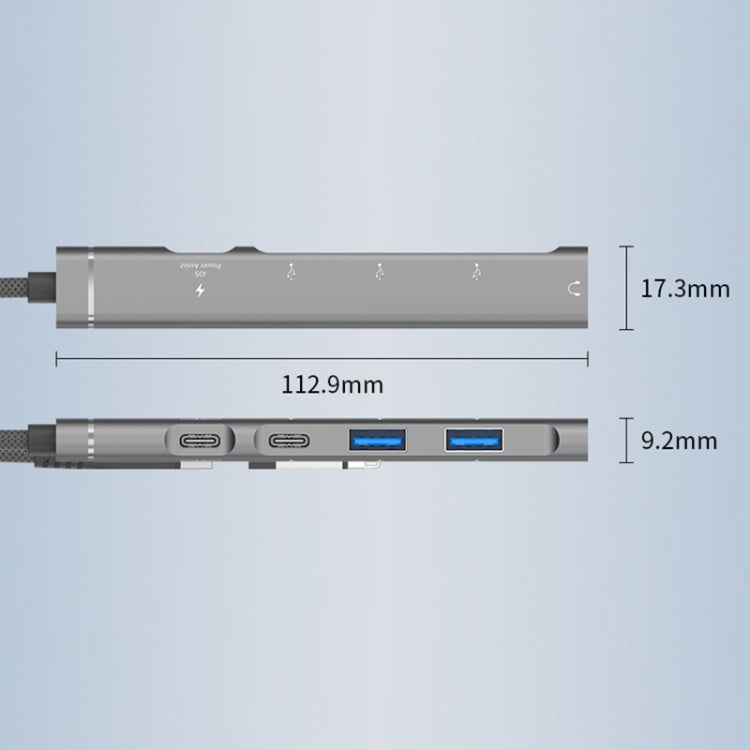 Adattatore HUB multifunzione 5 in 2 USB-C e USB-A