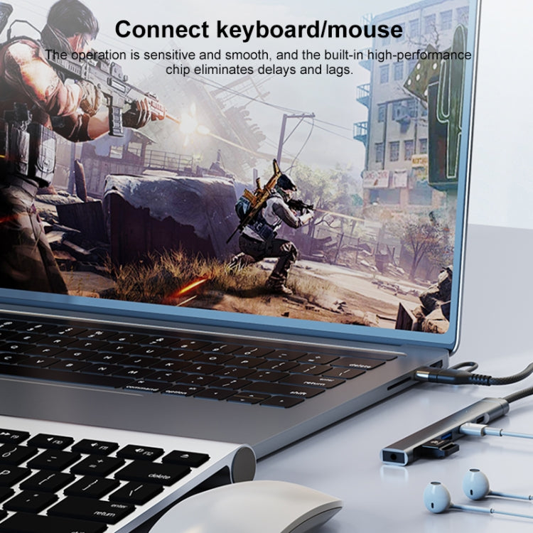 Adattatore HUB multifunzione 5 in 2 USB-C e USB-A
