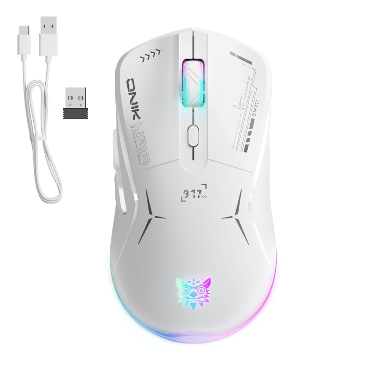 Mouse cablato + wireless 2,4 GHz ONIKUMA CW917 RGB 4800 DPI a doppia modalità, CW917 (Black), CW917 (White)