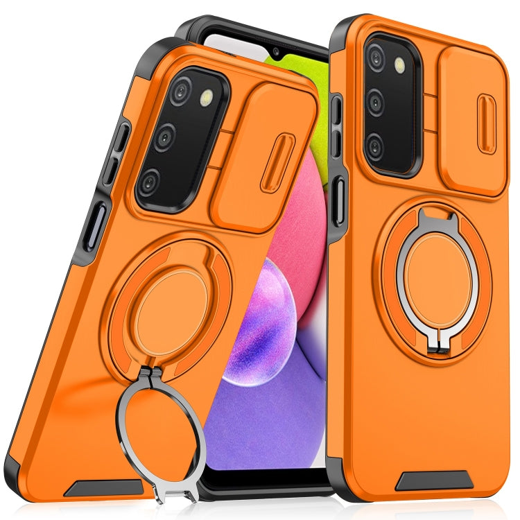 Custodia per telefono con supporto ad anello scorrevole Camshield, For Samsung Galaxy A03s