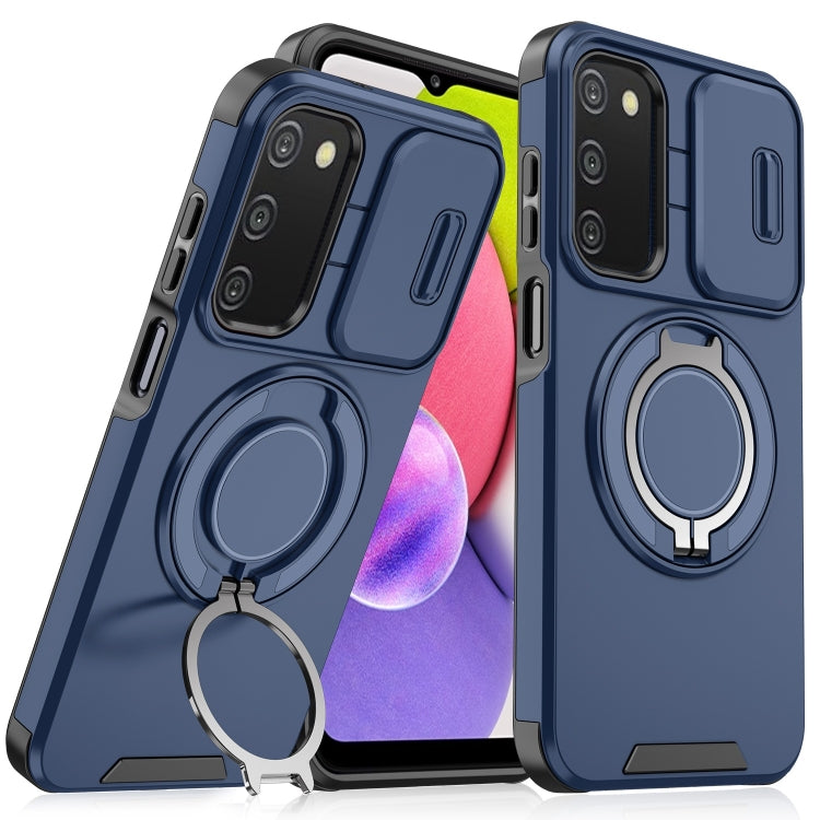 Custodia per telefono con supporto ad anello scorrevole Camshield, For Samsung Galaxy A03s
