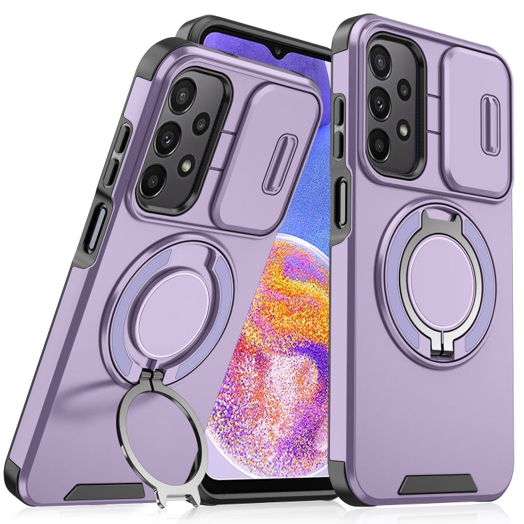 Custodia per telefono con supporto ad anello scorrevole Camshield, For Samsung Galaxy A23 5G, For Samsung Galaxy A14 4G / 5G, For Samsung Galaxy A54 5G, For Samsung Galaxy A13 5G