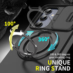 Custodia per telefono con supporto ad anello scorrevole Camshield, For Samsung Galaxy A23 5G, For Samsung Galaxy A14 4G / 5G, For Samsung Galaxy A54 5G, For Samsung Galaxy A13 5G