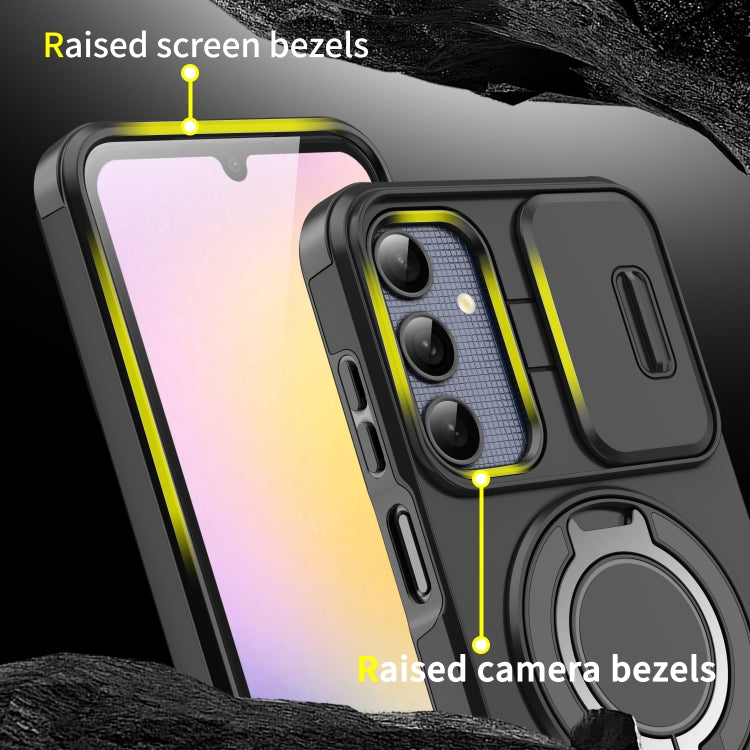 Custodia per telefono con supporto ad anello scorrevole Camshield, For Samsung Galaxy A03s