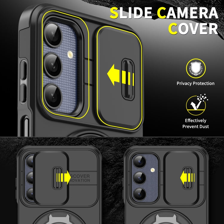 Custodia per telefono con supporto ad anello scorrevole Camshield, For Samsung Galaxy A55 5G, For Samsung Galaxy A35 5G, For Samsung Galaxy A15, For Samsung Galaxy A25 5G Global
