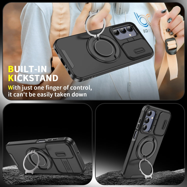 Custodia per telefono con supporto ad anello scorrevole Camshield, For Samsung Galaxy A55 5G, For Samsung Galaxy A35 5G, For Samsung Galaxy A15, For Samsung Galaxy A25 5G Global