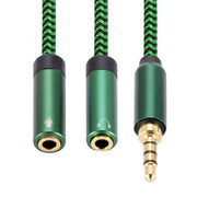 Cavo adattatore audio 2 in 1 da maschio a doppio cavo audio da 3,5 mm + microfono da 3,5 mm, 0.5m, 1m, 2m, 3m