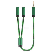 Cavo adattatore audio 2 in 1 da maschio a doppio cavo audio da 3,5 mm + microfono da 3,5 mm, 0.5m, 1m, 2m, 3m