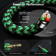 Cavo adattatore audio 2 in 1 da maschio a doppio cavo audio da 3,5 mm + microfono da 3,5 mm, 0.5m, 1m, 2m, 3m