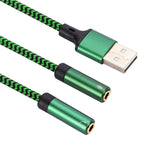 Cavo adattatore audio USB-A a doppio jack 3,5 mm 0,5-3m