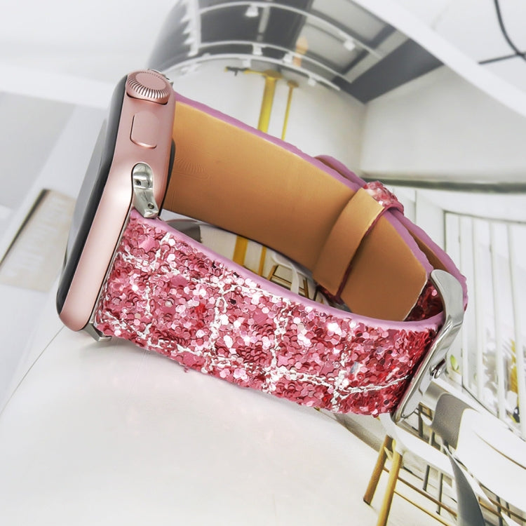 Cinturino pelle glitter per Apple Watch 38-44mm
