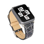 Cinturino pelle glitter per Apple Watch 38-44mm