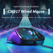 Mouse cablato ONIKUMA CW917 RGB 3600DPI, CW917 Wired Mouse