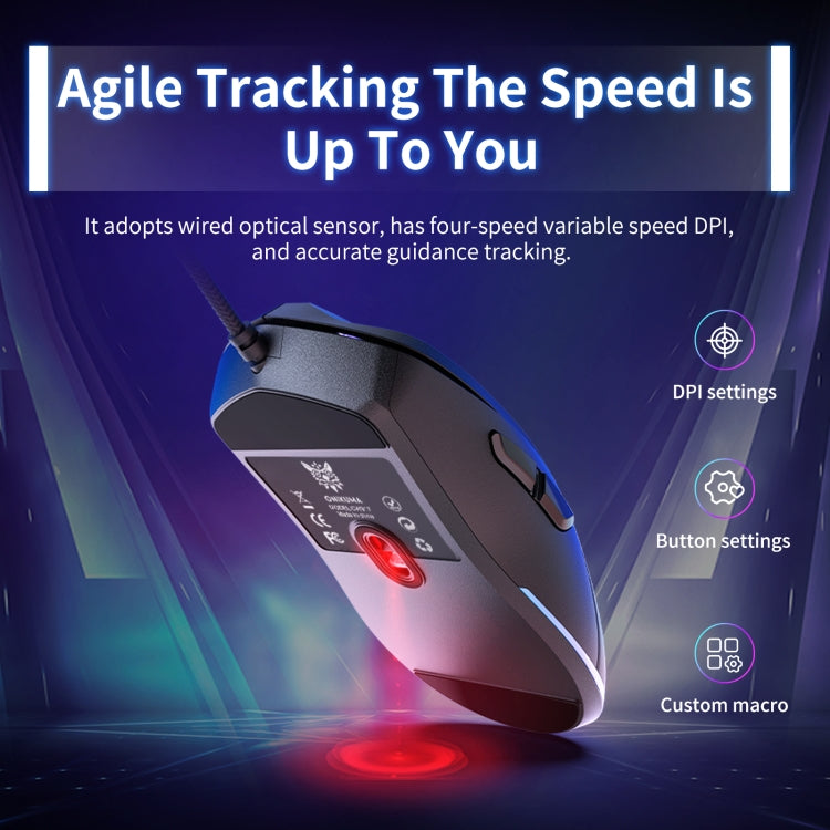 Mouse cablato ONIKUMA CW917 RGB 3600DPI, CW917 Wired Mouse
