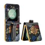 Custodia per telefono a copertura totale con motivo in rilievo integrato VIETAO con cinturino da polso, For Galaxy Z Flip8 5G, For Samsung Galaxy Z Flip7, For Samsung Galaxy Z Flip6, For Samsung Galaxy Z Flip5