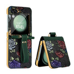 Custodia per telefono a copertura totale con motivo in rilievo integrato VIETAO con cinturino da polso, For Galaxy Z Flip8 5G, For Samsung Galaxy Z Flip7, For Samsung Galaxy Z Flip6, For Samsung Galaxy Z Flip5