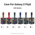Custodia per telefono a copertura totale con motivo in rilievo integrato VIETAO con cinturino da polso, For Galaxy Z Flip8 5G, For Samsung Galaxy Z Flip7, For Samsung Galaxy Z Flip6, For Samsung Galaxy Z Flip5