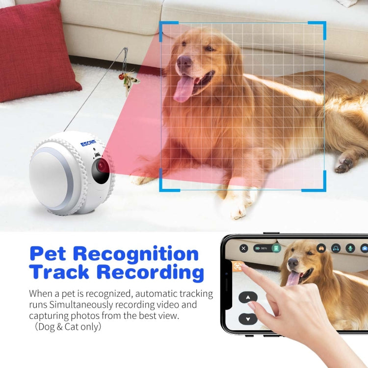 ESCAM QF011 Telecamera robot per animali domestici 2MP