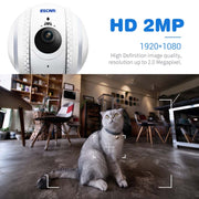 ESCAM QF011 Telecamera robot intelligente per animali domestici da 2 MP con visione notturna e telecomando APP, QF011