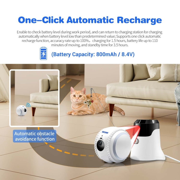 ESCAM QF011 Telecamera robot per animali domestici 2MP