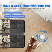 ESCAM QF011 Telecamera robot intelligente per animali domestici da 2 MP con visione notturna e telecomando APP, QF011