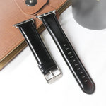Cinturino di ricambio per cinturino di ricambio in vera pelle con trama di cavallo pazzo retrò, For Apple Watch 5 & 4 44mm / 3 & 2 & 1 42mm, For Apple Watch Series 7 41mm / 6 & SE & 5 & 4 40mm / 3 & 2 & 1 38mm
